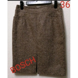 ボッシュ(BOSCH)の【美品 36】BOSCH ボッシュ ウールスカート(ひざ丈スカート)