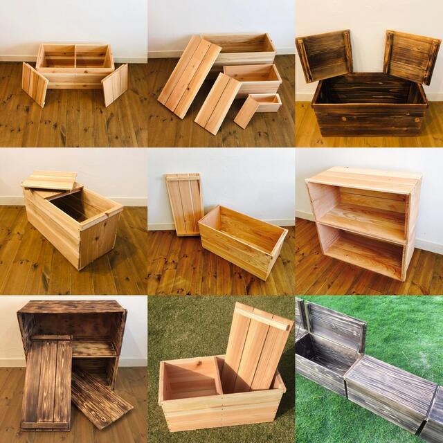 新品 りんご箱 10箱 // ウッドボックス 収納 木箱 家具 棚 シェルフ