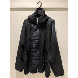 サカイ(sacai)のsacai ハイブリッドミリタリージャケット 19-02068M ブラック 1(ミリタリージャケット)