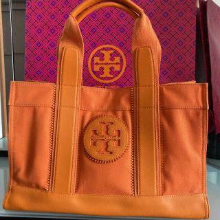 トリーバーチ(Tory Burch)の(大人気)トリーバーチ　ビッグロゴ　ハンドバッグ　トートバッグ　キャンバス(トートバッグ)