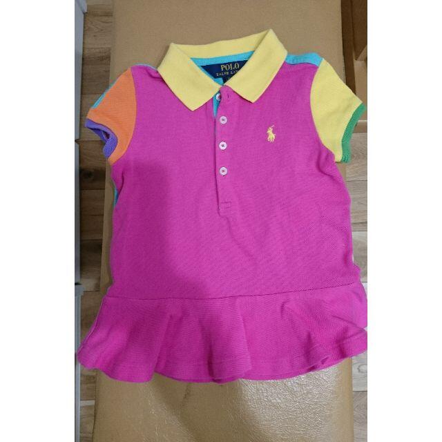 POLO RALPH LAUREN(ポロラルフローレン)のラルフローレン　女の子用　裾フリルポロシャツ　110cm キッズ/ベビー/マタニティのキッズ服女の子用(90cm~)(Tシャツ/カットソー)の商品写真