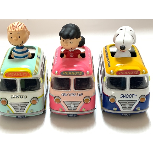 Takara Tomy(タカラトミー)のチョロQ スヌーピー　ピーナッツ　Woodstock  バス　美品　3台セット エンタメ/ホビーのおもちゃ/ぬいぐるみ(ミニカー)の商品写真