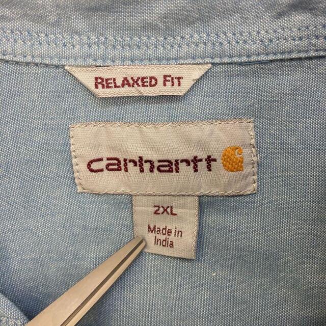 carhartt(カーハート)の希少 90s カーハート シャンブレーシャツ ビッグシルエット 2XL 美品 メンズのトップス(シャツ)の商品写真