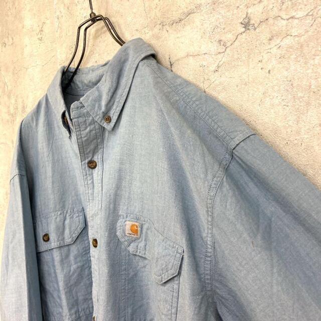 carhartt(カーハート)の希少 90s カーハート シャンブレーシャツ ビッグシルエット 2XL 美品 メンズのトップス(シャツ)の商品写真