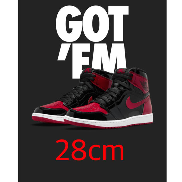 新品未使用　NIKE ナイキ AJ1 Patent Bred