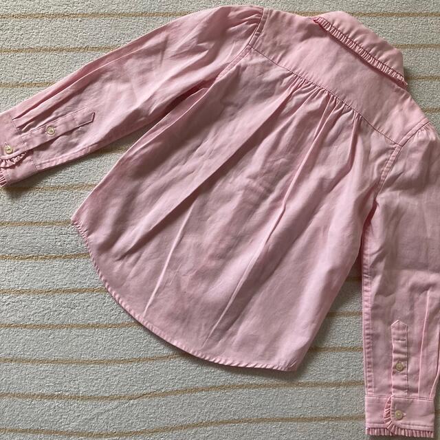 POLO RALPH LAUREN(ポロラルフローレン)のポロラルフローレン  ガールズ　シャツ　ブラウス　ピンク フリル  110cm キッズ/ベビー/マタニティのキッズ服女の子用(90cm~)(ブラウス)の商品写真