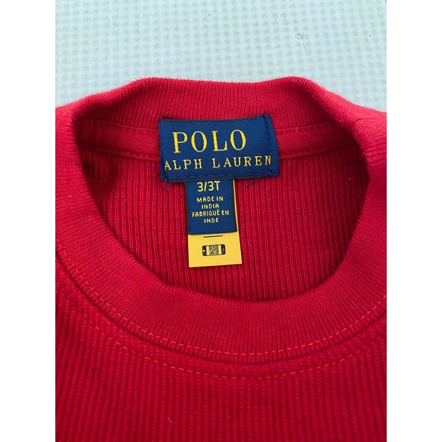 POLO RALPH LAUREN(ポロラルフローレン)の美品　ポロ　ラルフローレン  カットソー　赤　3T 100 キッズ/ベビー/マタニティのキッズ服男の子用(90cm~)(Tシャツ/カットソー)の商品写真