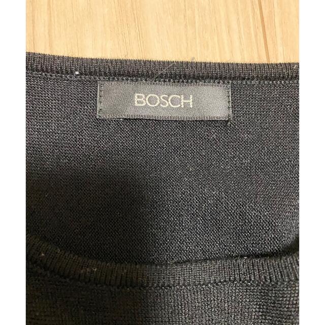 BOSCH(ボッシュ)のBOSCH黒カットソー　袖裾フリル レディースのトップス(カットソー(長袖/七分))の商品写真