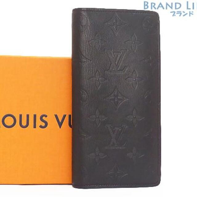 LOUIS VUITTON - 超美品ルイヴィトンモノグラムシャドウポルトフォイユ・ブラザ二つ折り長財布ブラック