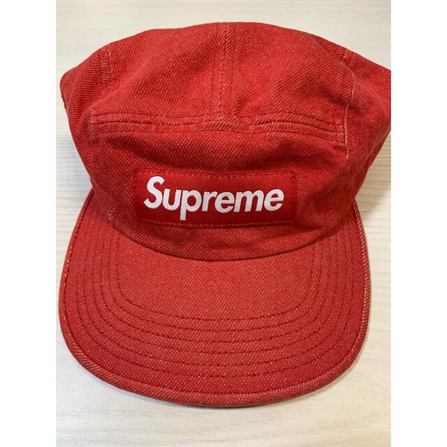 supreme denim camp cap red 赤