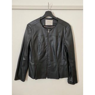 ザラ(ZARA)のzara basic フェイクレザージャケット(ノーカラージャケット)