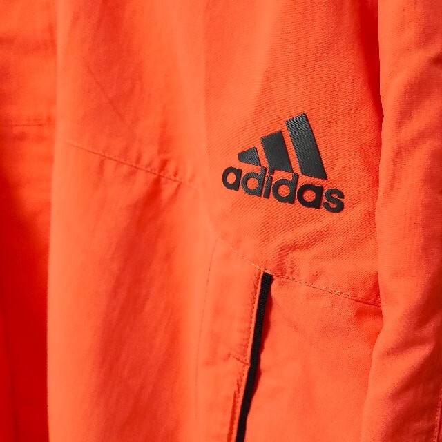 adidas(アディダス)のadidas オレンジ ナイロンジャケット ブルゾン スリーストライプス メンズ メンズのジャケット/アウター(ナイロンジャケット)の商品写真