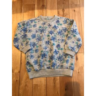 マザウェイズ(motherways)の新品 マザウェイズ トレーナー 花柄 グレー 95センチ 女の子 ベビー(Tシャツ/カットソー)