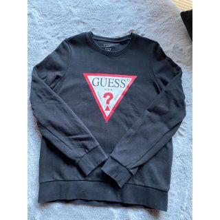 ゲス(GUESS)のGUESSブラックトレーナー　美品(スウェット)