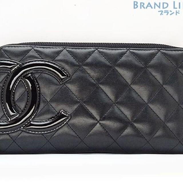 CHANEL CHANEL シャネル カンボンライン 長財布 ブラック・ピンク