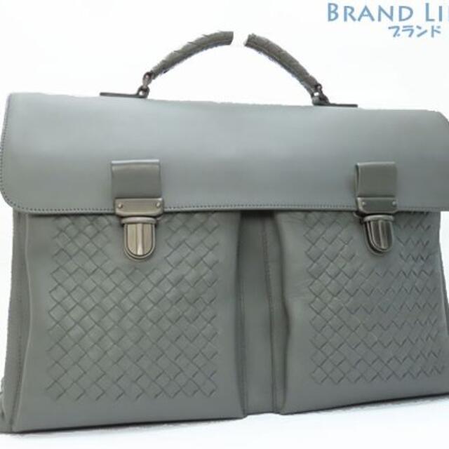 女性に人気! Bottega Veneta 美品ボッテガヴェネタイントレチャートブリーフケースビジネスバッグ書類かばんニュー - ビジネスバッグ
