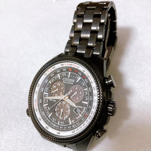 再再販! 極美品CITIZENシチズン E820 グレー シルバー クロノグラフ