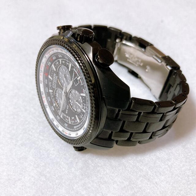 日本製 極美品【稼働品】CITIZENシチズン E820 グレー シルバー クロノ