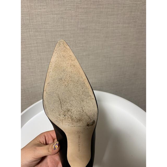 MANOLO BLAHNIK(マノロブラニク)のMANOLO BLAHNIK バレンナ　パンプス　ブラック　35.5 レディースの靴/シューズ(ハイヒール/パンプス)の商品写真