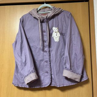 ピンクハウス(PINK HOUSE)のピンクハウス　ひなぎくテディ刺繍入りジャケット　ラベンダー(ノーカラージャケット)