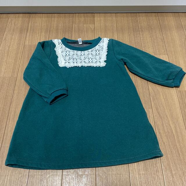 mou jon jon(ムージョンジョン)の子供服　冬用　裏地あったか　95センチ　２着 キッズ/ベビー/マタニティのキッズ服女の子用(90cm~)(ワンピース)の商品写真