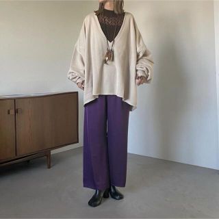 トゥデイフル(TODAYFUL)のまる様専用cft. matt satin straight pt purple(カジュアルパンツ)