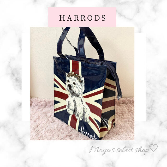 Harrods(ハロッズ)のHarrods ハロッズのハンドバッグ☆Sサイズ イギリスドッグ 英国風 新品 レディースのバッグ(ハンドバッグ)の商品写真