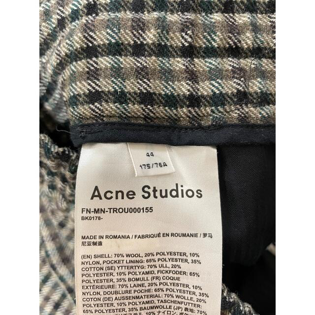 ACNE(アクネ)の【美品】acne studios チェック柄スラックス メンズのパンツ(スラックス)の商品写真