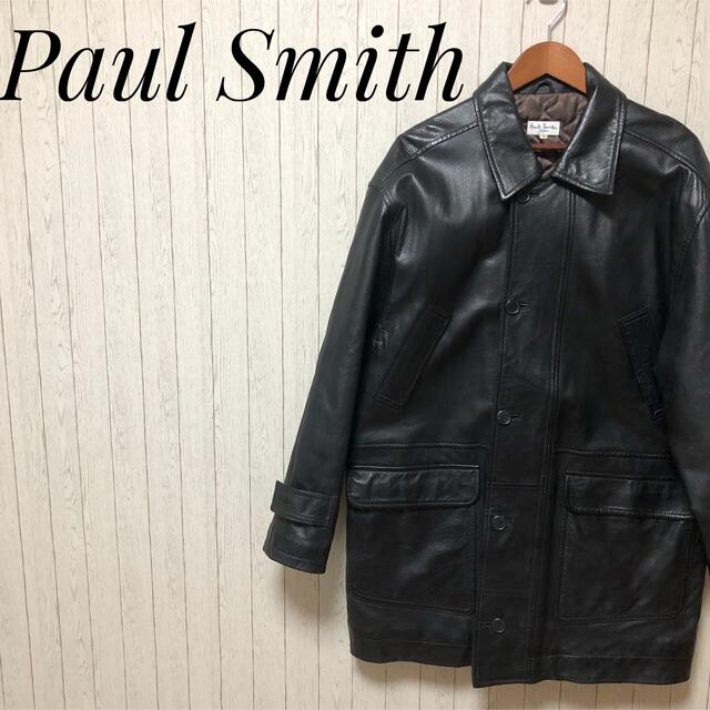 47 割引 バーゲンで Paul Smith ポールスミスロンドン ロングレザージャケット ロングコート ライダース ブラック レザージャケット ラクマ Sofia Com Bo