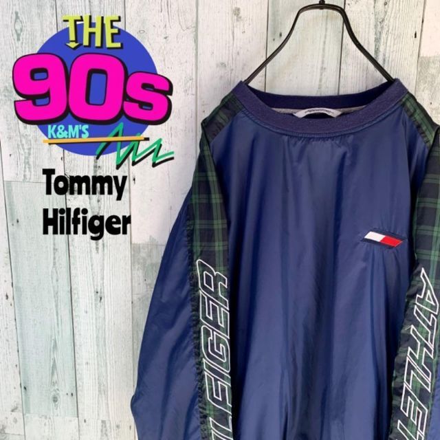 TOMMY HILFIGER(トミーヒルフィガー)の入手困難 90's トミーヒルフィガーオーセンティック ロゴ刺繍 プルオーバー メンズのトップス(スウェット)の商品写真