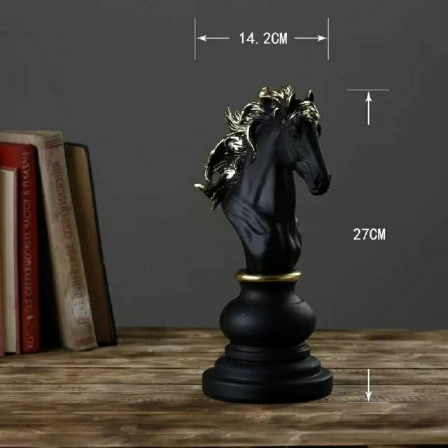 チェスの駒　3体セット　ブラック 1