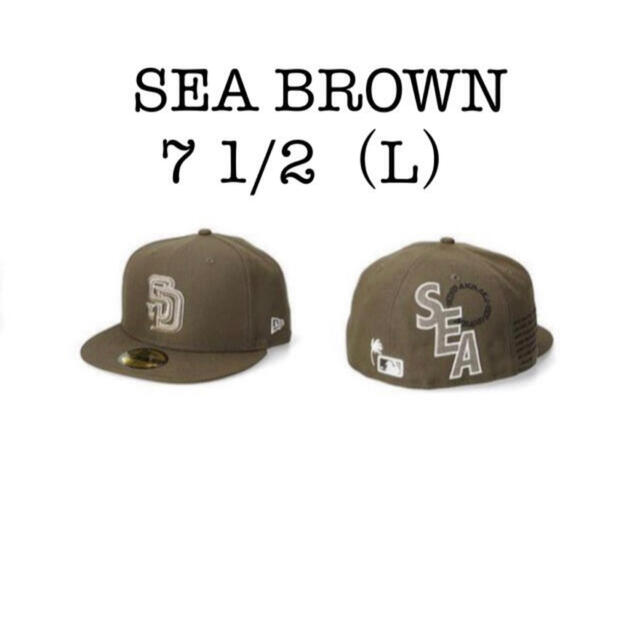 メンズwind and sea NewEra CAP SEA BROWN 7 1/2