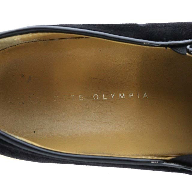 Charlotte Olympia(シャルロットオリンピア)のシャーロットオリンピア スリッポン 37 23.5cm 24.0cm 黒 レディースの靴/シューズ(その他)の商品写真