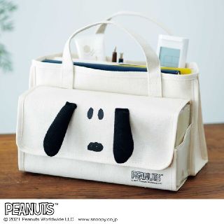 スヌーピー(SNOOPY)のspring2月号付録のみ　スヌーピー収納ボックスバック(小物入れ)