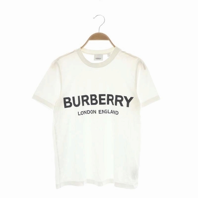バーバリー BURBERRY Tシャツ カットソー 半袖 ロゴ S 白 ホワイト