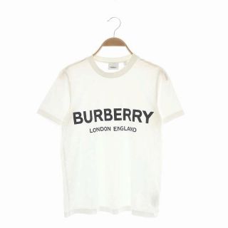 バーバリー(BURBERRY)のバーバリー BURBERRY Tシャツ カットソー 半袖 ロゴ S 白 ホワイト(Tシャツ/カットソー(半袖/袖なし))