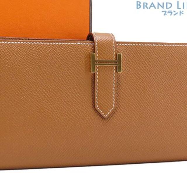 贈る結婚祝い Hermes 超美品エルメスベアンスフレ二つ折り長財布マチ