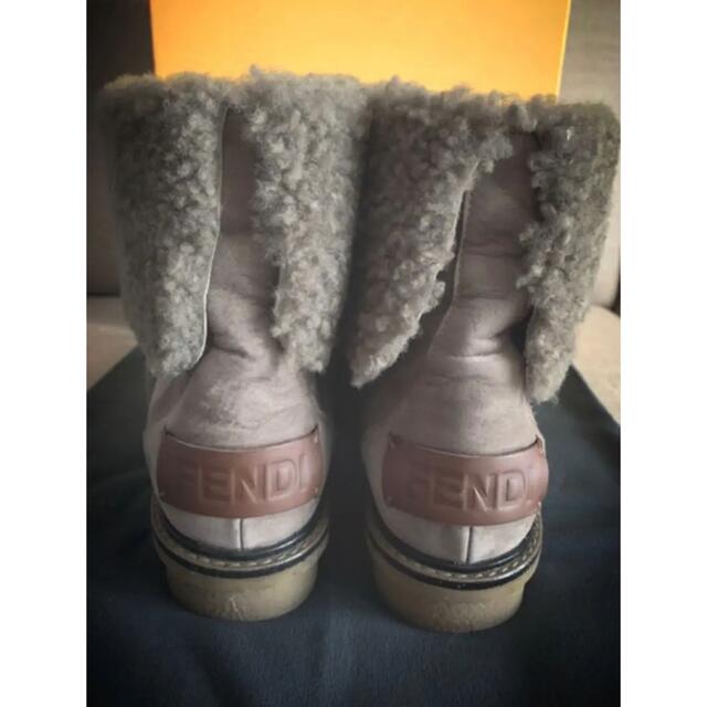 最終お値下げ☆FENDI☆ニュアンスカラーのムートンブーツ ☆日本の職人