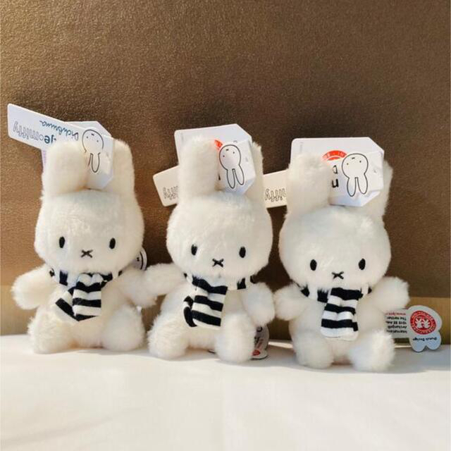 ミッフィー☆オランダ製ぬいぐるみふわふわマフラーキーリング ミッフィー☆オランダ製ぬいぐるみふわふわマフラーキーリング