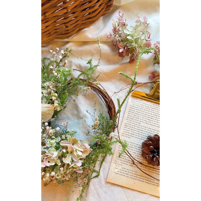 Spring wreath〜限りなく優しい草花のリース○ドライフラワーリース