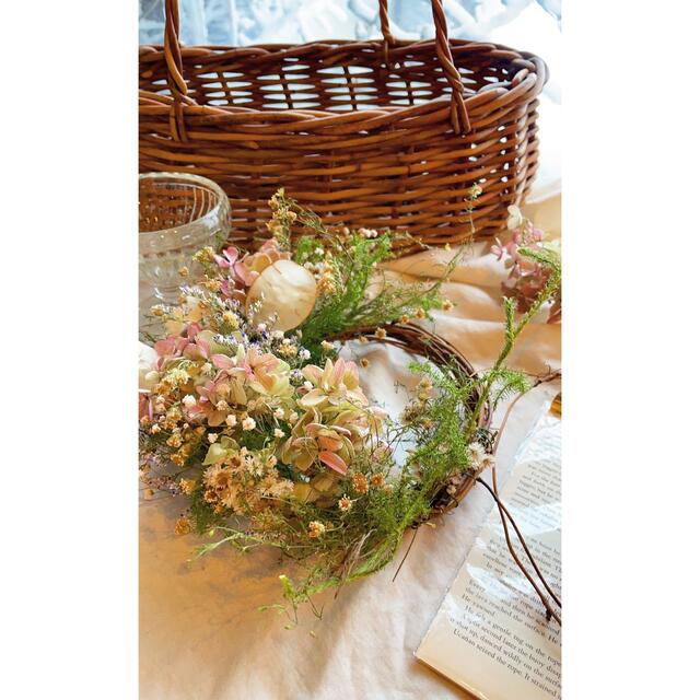 Spring wreath〜限りなく優しい草花のリース○ドライフラワーリース