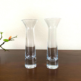 ガラス フラワーベース 花瓶 ２個セット