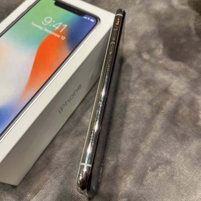 Apple iPhoneX 64GB シルバー　品