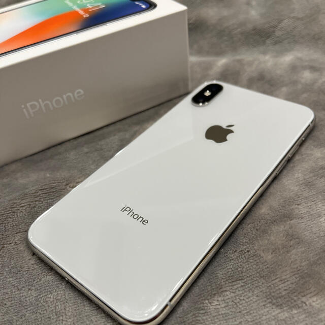 Apple iPhoneX 64GB シルバー　品