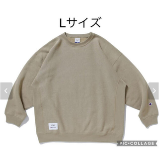 ダブルタップス(W)taps)のwtaps×champion クルーネックスウェット　BEIGE Lサイズ(スウェット)