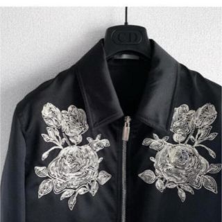 18SS dior homme ディオールオム　薔薇刺繍ブルゾン　ジャケット48