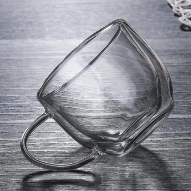 新品 ダブルウォール ガラス コーヒーカップ ティーカップ 耐熱 断熱２重構造の通販 by iCgS'shop｜ラクマ