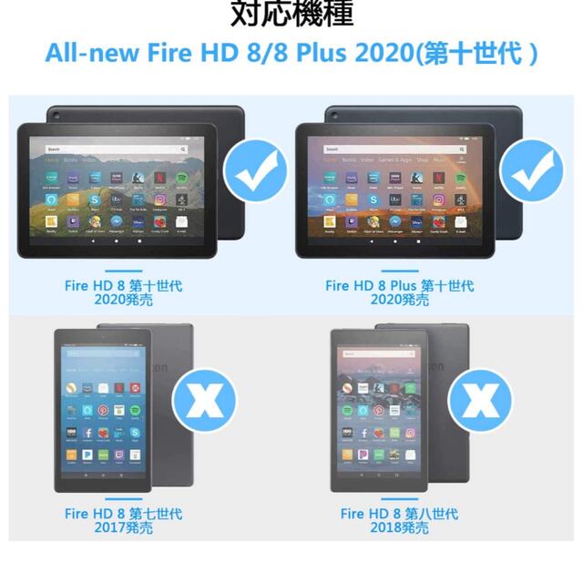 【未使用】Fire HD 8 2020 タブレットケース スマホ/家電/カメラのスマホアクセサリー(iPadケース)の商品写真