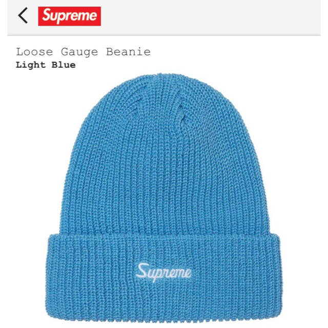 Supreme loose gauge Beanie 22ss ブラック