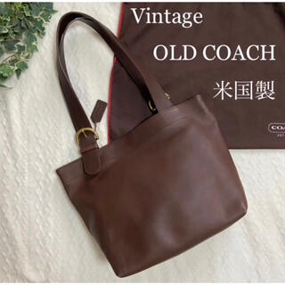 COACH - Vintage 米国製　OLD COACH トートバッグ　グローブレザー